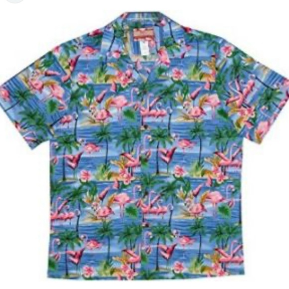 RJC Hawaiian Shirt Pink Flamingo Orchid Short-Sleeve Button-Down, Size 2XL - Picture 15 of 16